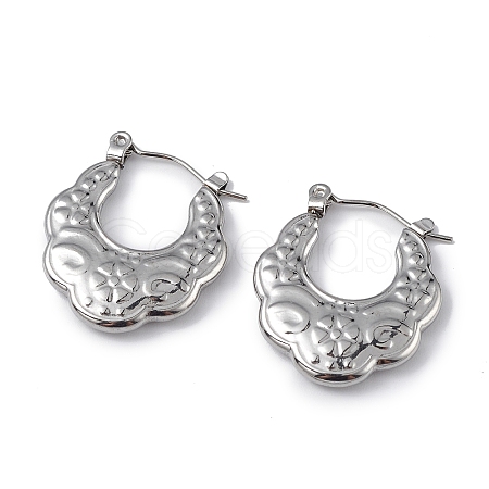 Non-Tarnish 304 Stainless Steel Bohemia Teardrop Hoop Earrings for Women EJEW-I284-05P-1