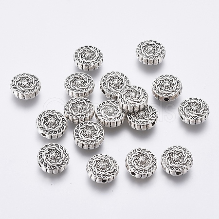 Tibetan Style Alloy Beads X-TIBEB-R022-AS-LF-1