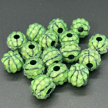 Opaque Acrylic Beads SACR-WH0008-028D-1