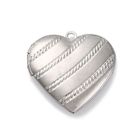 304 Stainless Steel Locket Pendants STAS-S171-13P-01-1