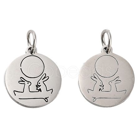 Non-Tarnish 304 Stainless Steel Charms STAS-D050-07P-16-1