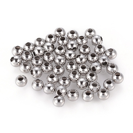 Tarnish Resistant 304 Stainless Steel Hollow Round Seamed Beads X-STAS-R032-4mm-1