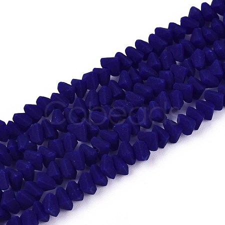 Frosted Opaque Glass Beads Strands GLAA-N017-4mm-20-1