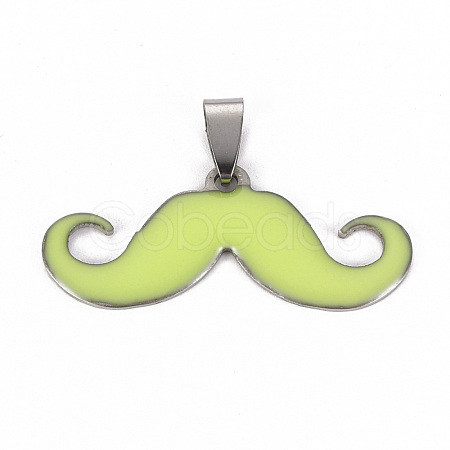 201 Stainless Steel Enamel Pendants STAS-S110-075H-1