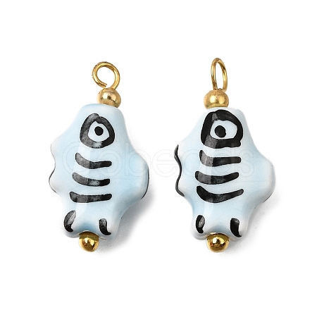 Handmade Porcelain Pendants PR-CBA0027-03G-02-1