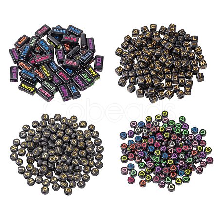 490Pcs Opaque & Craft Style Acrylic Beads SACR-FS0001-03-1