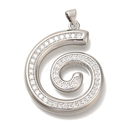Rack Plating Brass Micro Pave Cubic Zirconia Pendants KK-I720-54P-1