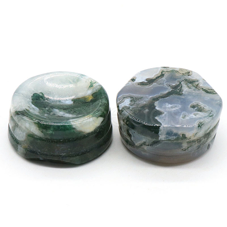 Natural Moss Agate Display Base Stand Holder for Crystal WICR-PW0001-16R-1