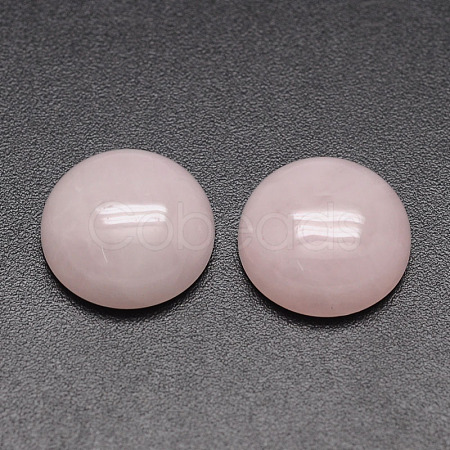 Half Round/Dome Natural Rose Quartz Cabochons G-K019-16mm-03-1