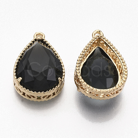 Faceted Glass Pendants GLAA-T010-016A-1