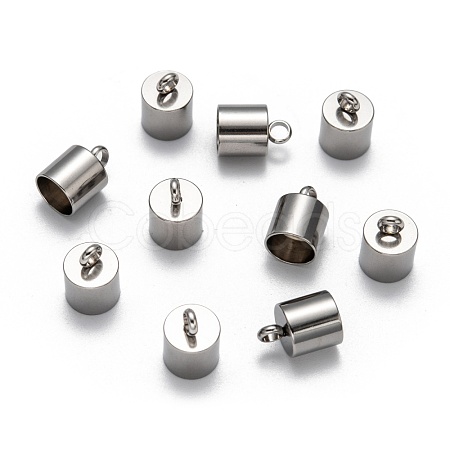 Tarnish Resistant 304 Stainless Steel Cord Ends STAS-E020-8-1