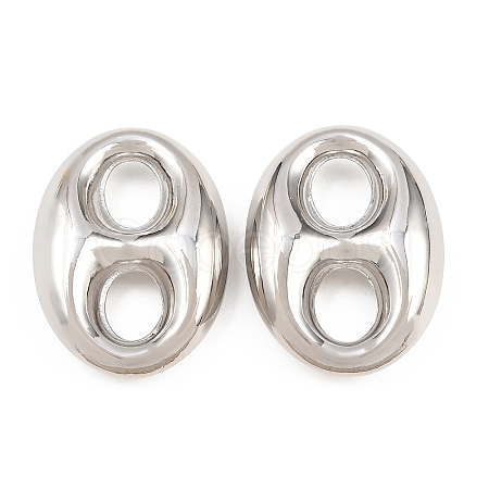Brass Oval Links Connector Charms KK-H292-47P-03-1