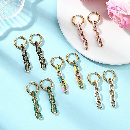 304 Stainless Steel Hoop Earrings EJEW-JE06983-1