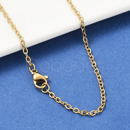304 Stainless Steel Cable Chain Necklaces X-NJEW-K090-01G-1