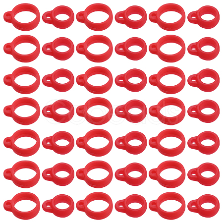 60Pcs 2 Style Silicone Pendant SIL-GF0001-42B-1