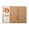 Dried Carnation Paper Thank You Greeting Cards, with Kraft Paper Envelopes, Rectangle, Orange Red, 170x120x1mm