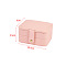 Rectangle PU Imitation Leather Jewelry Storage Boxes, Jewellery Organizer Travel Case, for Necklace, Ring Earring Holder, Pink, 9x10.5x5.5cm