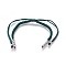 Nylon Cord Braided Bead Bracelets Making, with Brass Beads, Long-Lasting Plated, Real Platinum Plated, Sea Green, 10-1/4 inch~11-5/8 inch(26~29.6cm)