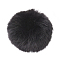 Handmade Faux Rabbit Fur Pom Pom Ball Covered Pendants, Fuzzy Bunny Hair Balls, with Elastic Fiber, Black, 55~74mm, Hole: 5mm