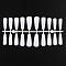 Solid Color Plastic Seamless Toe False Nail, Practice Manicure Nail Art Tool, Brown, 26~32x6~13mm, 20pcs/set.