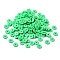 Handmade Polymer Clay Beads, for DIY Jewelry Crafts Supplies, Disc/Flat Round, Heishi Beads, Spring Green, 6x1mm, Hole: 1.5mm, about 10000pcs/bag