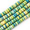 Handmade Polymer Clay Beads Strands, for DIY Jewelry Crafts Supplies, Heishi Beads, Disc/Flat Round, Dodger Blue, 8x1mm, Hole: 2mm, about 350pcs/strand, 15.75''(40cm)