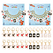 12Pcs 4 Style Alloy Enamel Playing Card Charm Locking Stitch Markers, with Gold Tone 304 Stainless Steel Leverback Earring Findings, Mixed Color, 3.4~3.5cm, 3pcs/style