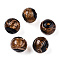 Handmade Gold Sand Lampwork Beads, Round, Camel, 8~8.5mm, Hole: 1.5mm