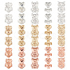 15 Pairs 15 Style Brass Friction Ear Nuts KK-AR0002-92-1