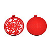Christmas Spray Painted Wood Big Pendants WOOD-N005-103A-1