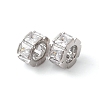 Brass Micro Pave Cubic Zirconia Beads KK-P234-34P-2