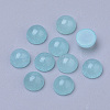 Natural White Jade Cabochons G-R416-6mm-07-1