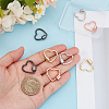 8Pcs 4 Colors Zinc Alloy Screw Carabiner Lock Charms FIND-ME0003-39-3