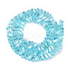 Electroplate Transparent Glass Beads Strands EGLA-Q139-01A-A26-2