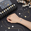 16Pcs 2 Colors 304 Stainless Steel Paperclip Chain Satellite Chain Bracelet Making BJEW-SP0001-32A-3
