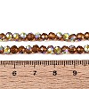 AB Color Plated Transparent Glass Rondelle Beads Strands EGLA-T029-4mm-10I-4