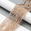 Transparent Electroplate Glass Beads Strands EGLA-A039-T4mm-A12-4