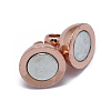 Rack Plating Brass Magnetic Clasps with Loops KK-F801-02A-M-4