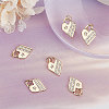6Pcs Brass Micro Pave Cubic Zirconia Pendants KK-BBC0003-19-4