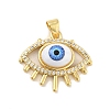 Brass Micro Pave Cubic Zirconia Pendants KK-B059-41G-D-1