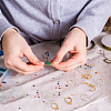 40Pcs 2 Color 2-hole Rack Plating Eco-friendly Brass Huggie Hoop Earring Findings KK-FH0006-63-6