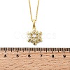 Christmas Snowflake Brass Micro Pave Cubic Zirconia Pendants Necklaces NJEW-L468-01G-A01-5