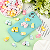 48Pcs 6 Colors Opaque Resin Cabochons FIND-SC0020-82-5