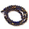 Electroplate Transparent Glass Beads Strands EGLA-G037-02A-HP06-2