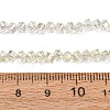 Electroplate Transparent Glass Beads Strands GL-CBA7A17-01A-12-3