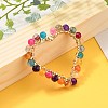 Heart Natural Faceted Gemstone Pendants PALLOY-JF00511-4