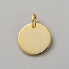 Flat Round 925 Sterling Silver Charms STER-WH0005-43A-G-1