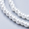 White Glass Pearl Round Loose Beads For Jewelry Necklace Craft Making X-HY-6D-B01-3