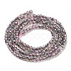 Transparent Electroplate Glass Beads Strands LS-GLAA-H021-01A-HP02-5