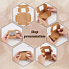 Square Foldable Creative Kraft Paper Box CON-WH0089-20B-4